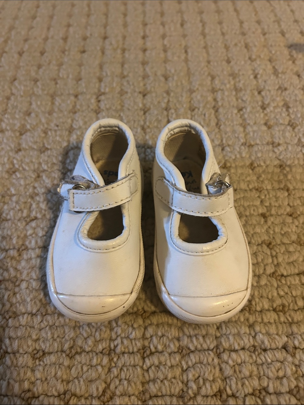 Keds White Mary Jane Baby Walker Shoes